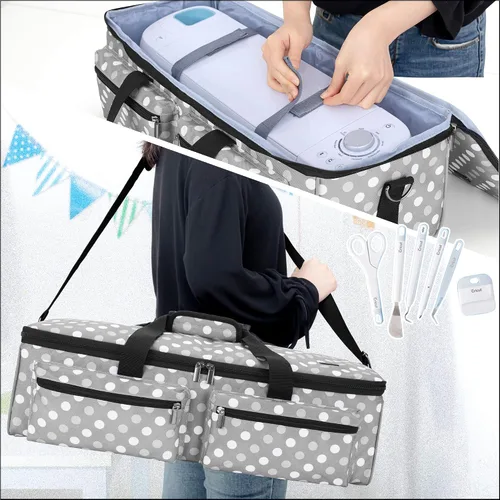 Miniatura 7 de Bolsa de transporte LUXJA compatible con Cricut Explore Air y Maker, bolsa compatible con Cricut Explore Air, Silhouette Cameo 4 y suministros