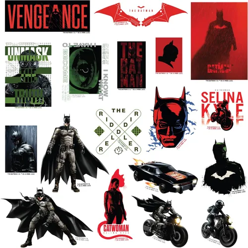 Miniatura 3 de The Batman Sticker Pack – Calcomanías de vinilo troqueladas inspiradas en películas grandes de lujo paquete variado para laptop, botella de agua