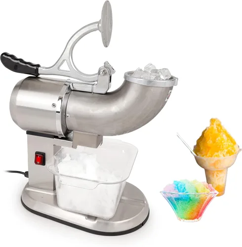 Miniatura 2 de Tartle Kitchen - Máquina de afeitar de hielo de doble hoja de acero inoxidable para hacer conos de nieve, fiestas de verano y golosinas