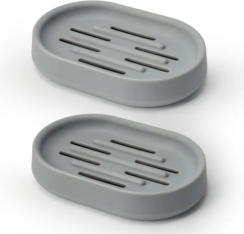 Miniatura 14 de Topsky Jabonera para ducha, 2 jaboneras, ahorradores de jabón para barra de jabón, soporte de barra de jabón para ducha con bandeja de goteo