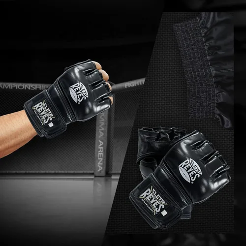 Miniatura 4 de CLETO REYES Black Mamba MMA - Guantes de lucha de competición para hombres y mujeres, piel de vacuno, color negro
