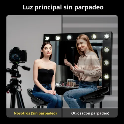 Miniatura 3 de Kit de iluminación de Softbox para fotografía RALENO, caja de luz de 16'' x 16'' para TikTok con bombilla LED (50W 5500K 97 CRI TLCI≥97), luz