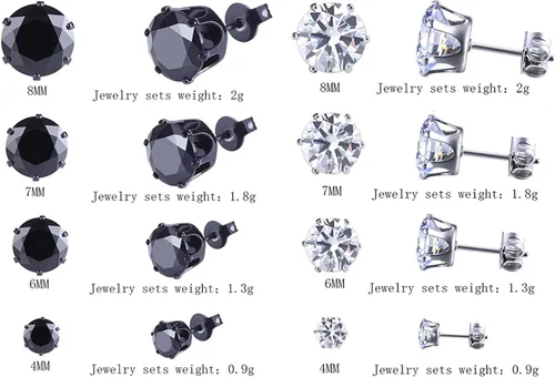 Miniatura 2 de JOYA - Pendientes magnéticos de acero inoxidable para hombre y mujer