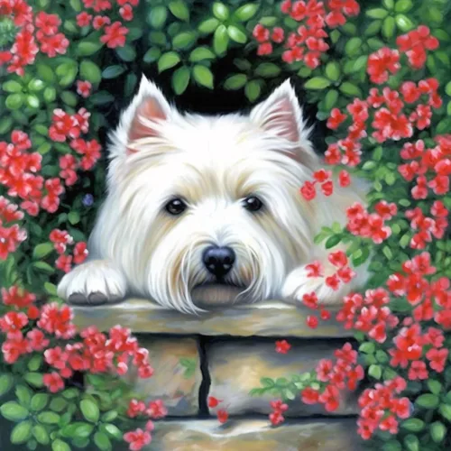 Miniatura 7 de VAIIEYO Kits de arte de diamantes 5D para perros adultos, pintura de diamante, cachorro de animales, pintura por números, lienzo redondo de Perro-21