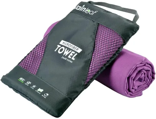 Toalla de microfibra Rainleaf perfecta para viajes y gimnasio y camping. Secado rápido - Super absorbente - Ultra compacta - Liviana. Adecuada para