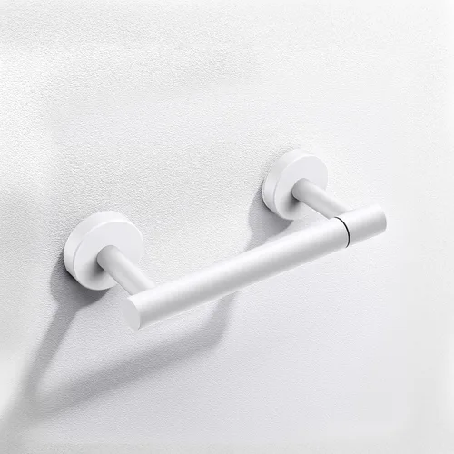 Miniatura 8 de Day Moon™ Soporte de pared para papel higiénico blanco mate, soporte giratorio moderno para rollo de papel higiénico