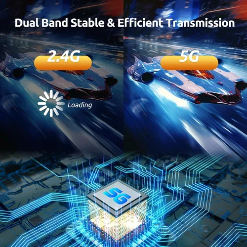 Miniatura 6 de Transmisor HDMI inalámbrico con 2 receptores (382FT/100M), 2.4G+5G, Plug & Play, HDMI inalámbrico soporta decodificación 4K y salida Full HD 1080P