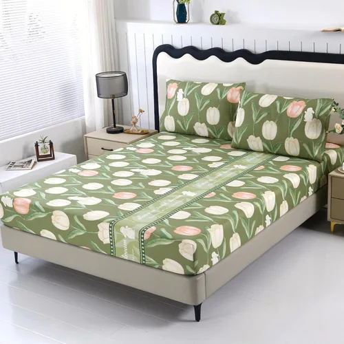 Miniatura 6 de SDIII Sábana bajera ajustable azul floral individual con 2 fundas de almohada, no incluye sábana encimera, microfibra suave azul vintage, sábanas