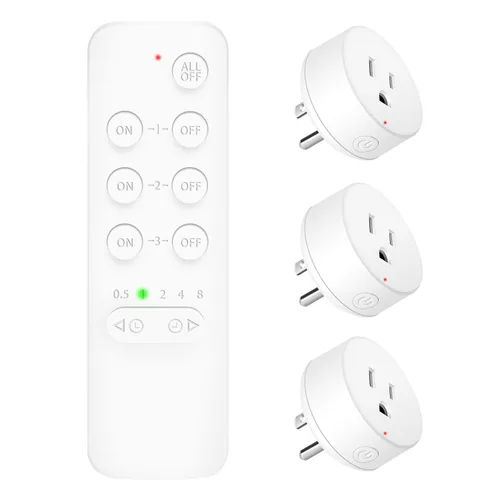 Miniatura 76 de NineLeaf Interruptor de salida remoto inalámbrico, interruptor de lámpara remoto, interruptor decorativo de enchufe de luz de encendido y apagado