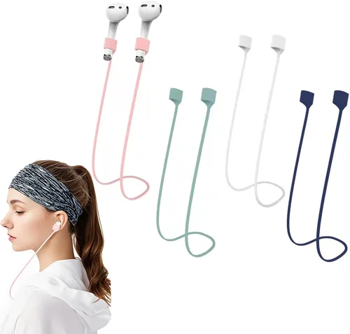 Magnetic Anti-Lost Straps for AirPods pro,Compatible with AirPod Colorful Soft Silicone Sports Lanyard, Neck Rope Cord Verde Rosa Blanco Azul
