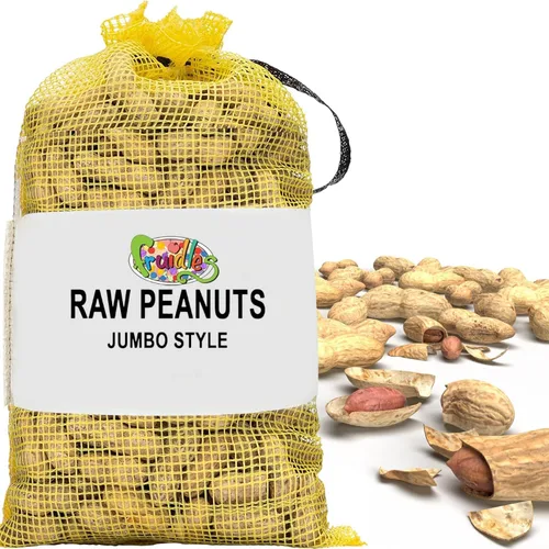Fruidles Cacahuetes crudos, cacahuetes crudos en cáscara, ideal para hervir, alimentación de ardillas, alimentación de aves y vida silvestre, bolsa