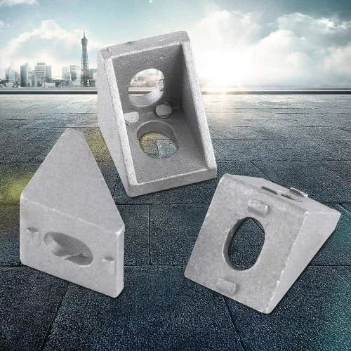 Miniatura 9 de 10 piezas 2020 soporte de esquina de aleación de aluminio en forma de L en ángulo recto para juntas de sujeción para el hogar Hardware de 0.787 x