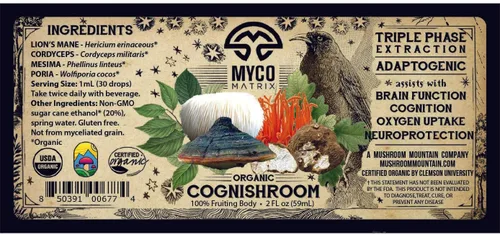 Miniatura 3 de CogniShroom Extracto de hongos adaptogénicos 2oz