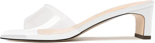 Miniatura 2 de WAYDERNS Sandalias de tacón bajo con puntera cuadrada para mujer, con tacón bajo, de 2 pulgadas
