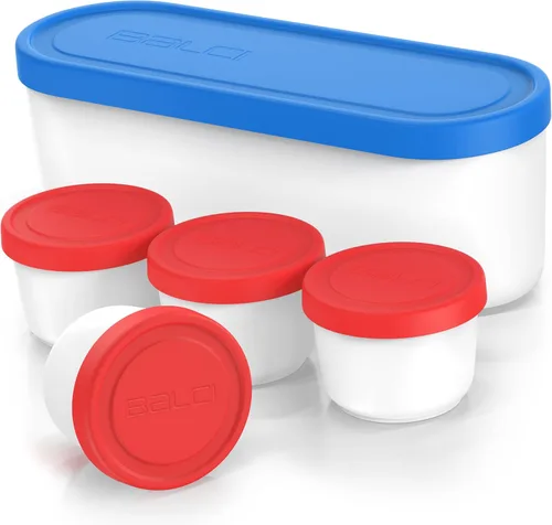 Miniatura 16 de BALCI, Recipiente para helado, 2 cuartos, perfecto almacenamiento reutilizable en congelador para recipientes de helado casero para sorbete, yogur