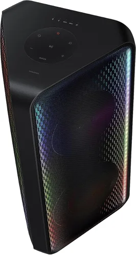 Miniatura 8 de Torre de sonido Samsung MX-ST50B de alta potencia, altavoz de pie de 240W, sonido bidireccional, batería incorporada, resistente al agua IPX5, Party