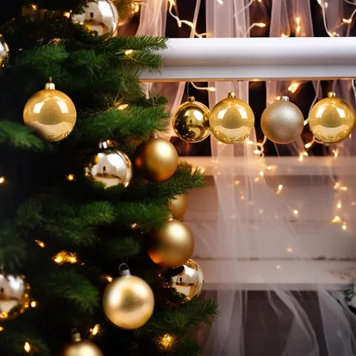 Miniatura 4 de AMS Esferas de Navidad de 2.36 pulgadas/60mm, 34 unidades, adornos grandes, decoraciones para fiestas, inastillables, colgantes festivos para Negro