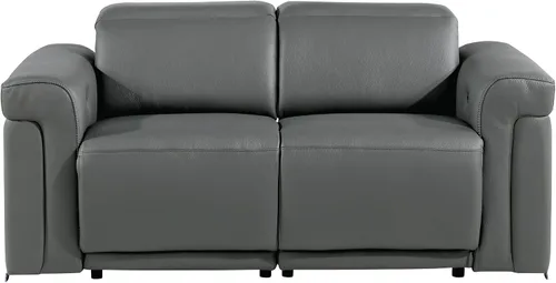 Miniatura 20 de Blackjack Furniture Mario - Sofá biplaza reclinable de cuero italiano de grano superior con reposacabezas y asientos ajustables, cargadores USB