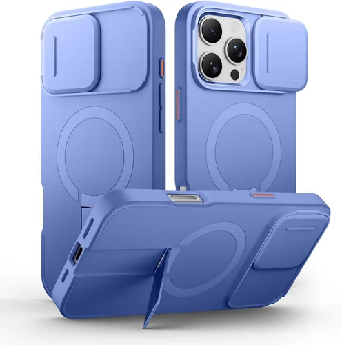 Miniatura 98 de SURITCH - Funda para iPhone 17 Pro Max con cubierta de control de cámara, cubierta para cámara y soporte ajustable, compatible con MagSafe, a prueba