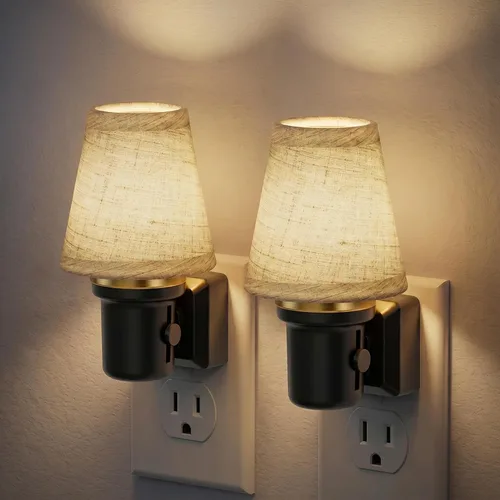 Miniatura 25 de JandCase Luz Nocturna de Vela, Luces Nocturnas que se Enchufan a la Pared, Blanco Suave 3000K, Brillo Ajustable 0-100LM, Sensor de Anochecer a
