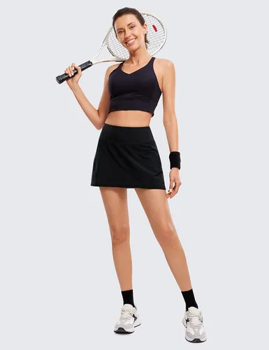 Miniatura 3 de CRZ YOGA Womens Pleated Tennis Skirts with Pockets High Waisted Athletic Golf Skorts Skirts for Women Soft Breathable Cute