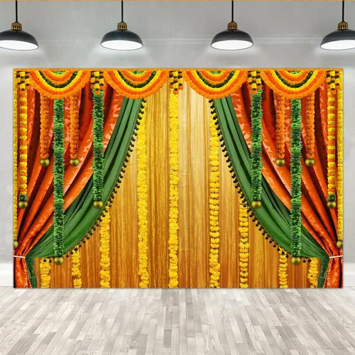 Miniatura 6 de Lofaris Fondo de Fotografía India Pooja Telón de Fondo Puja Ganpati Pooja Tradicional Festival Mehndi Fondo Decoraciones Diwali Boda Fiesta
