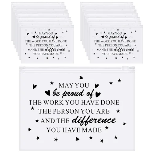 Miniatura 13 de Sotiff 60 bolsas de maquillaje a granel para mujeres, regalos inspiradores de agradecimiento, bolsa de papel de EVA, regalo de agradecimiento