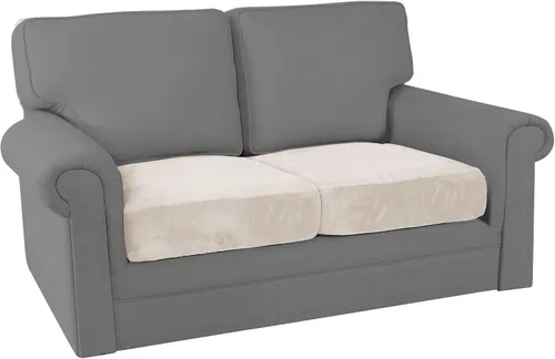 Miniatura 8 de PrinceDeco Funda de Cojín de Sofá de Terciopelo Elástica Fundas de Asiento de Sofá Lavables Funda Deslizable de Cojín para Silla Sofá de Dos Plazas