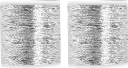 Miniatura 28 de Mandala Crafts Juego de hilo de bordado dorado antiguo metálico – 3281 yardas de hilo dorado antiguo para máquina de coser a mano, aguja de punto