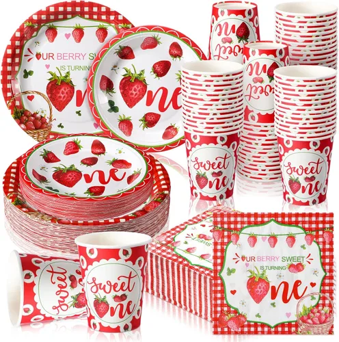Miniatura 9 de Tanlade 216 piezas de suministros de fiesta de béisbol para el primer cumpleaños, sirven 36 platos de baby shower, vasos, servilletas