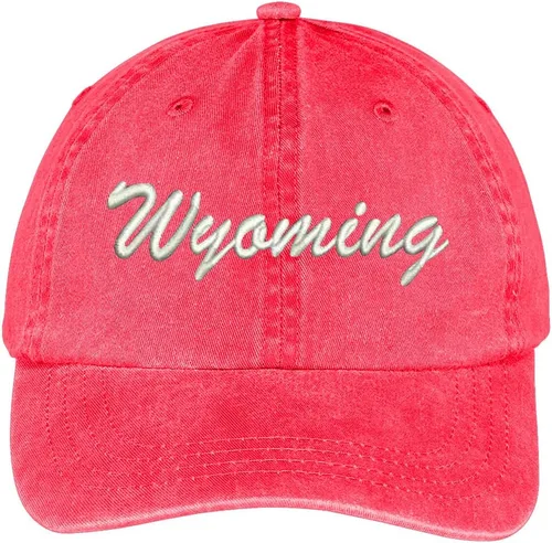Miniatura 5 de Trendy Apparel Shop Gorra de algodón ajustable de perfil bajo bordado del estado de Wyoming