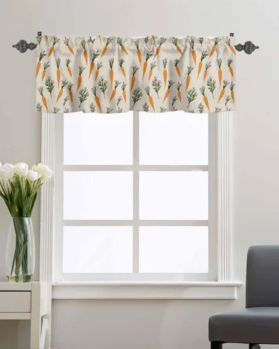 Miniatura 16 de Cenefas de girasol para ventanas de cocina, cenefa de cortina de granja, cortinas cortas de girasol de acuarela, cenefas con bolsillo para barra