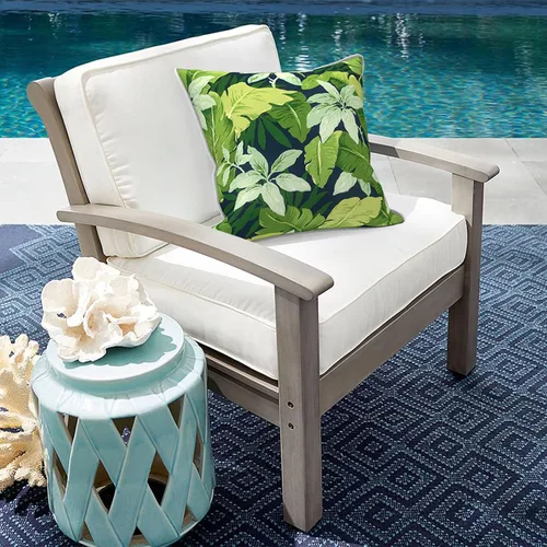 Miniatura 209 de Juego de 2 almohadas para exteriores de 16 x 16 pulgadas, repelentes al agua con interiores, para muebles de patio, hogar, jardín, geometría bohemia