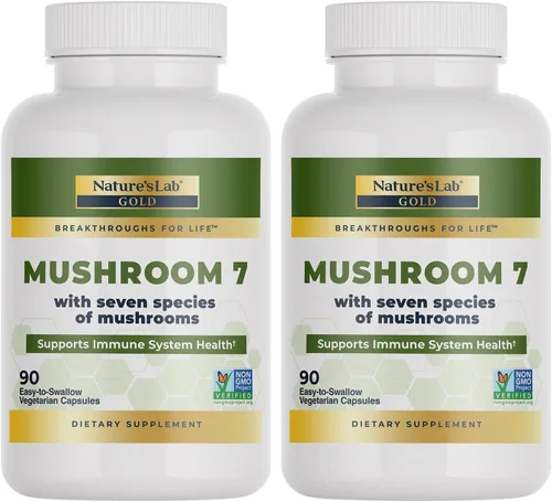 Miniatura 8 de Nature's Lab Seta 7 – Contiene 7 hongos orgánicos incluyendo melena de león, reishi y cola de pavo – 90 cápsulas (suministro de 1.5 meses)