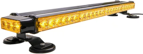 CUMART 26.5" Barra de luz de alerta en el techo para vehículos ámbar amarillo 54 LED, luz de advertencia de emergencia intermitente para
