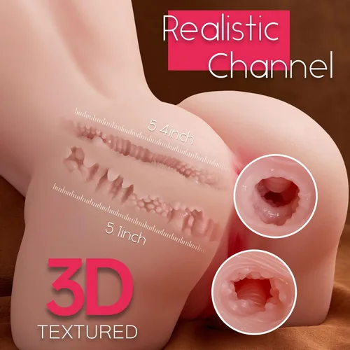 Miniatura 3 de Muñeca sexual masturbadora masculina, torso de 8.2 libras, muñecas sexuales con pechos realistas, vagina y anal para masturbación de hombres, 3