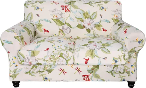 Miniatura 41 de SearchI Funda elástica para sofá con estampado, Fundas para sofá con diseño floral, 2 piezas de funda elástica para sillón con funda de cojín
