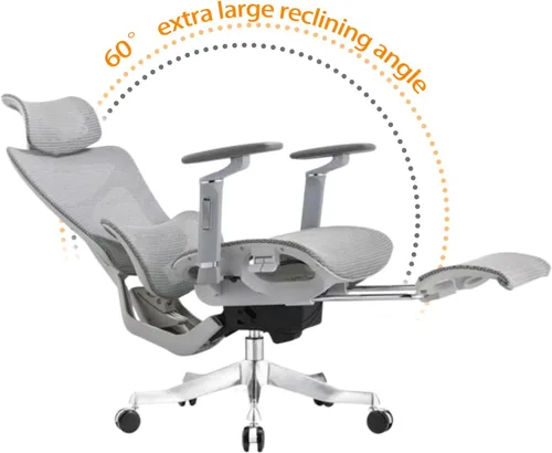Miniatura 3 de Ergonomic Gaming Chair Adjustable Lumbar Support,High Back Desk Chair Breathable Mesh Seat, Reclining Computer Chair with Footrest for Home and