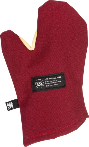 Miniatura 12 de San Jamar KT0215 Kool-Tek Manopla de protección para horno para temperatura convencional Nomex, 15" de longitud, rojo