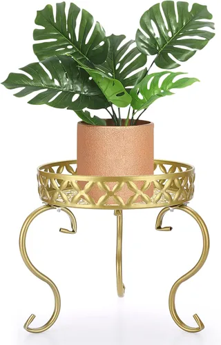 Miniatura 10 de OwnMy Soporte de Metal Redondo para Plantas Resistente al Óxido, Soporte de Hierro para Macetas, Soporte para Plantas de Interior y Exterior de Alta