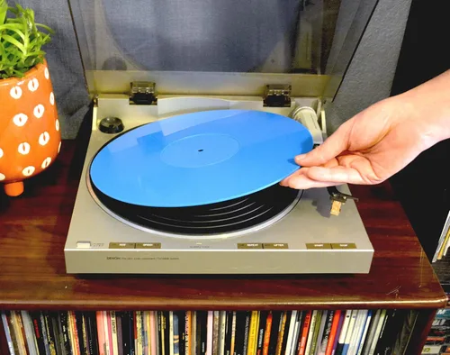 Miniatura 2 de Break Tradition Tapete acrílico para tocadiscos – Accesorios de discos de vinilo para tocadiscos LP – Alfombrilla giratoria premium para reducir