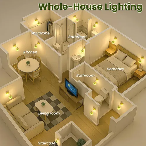 Miniatura 9 de Vintage Battery Operated Wall Sconces - 5000mAh Rechargeable Dimmable Wireless Lights with Remote Control - Set of 2 Green Flower Glass Powered