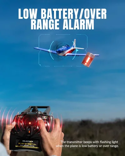 Miniatura 5 de VOLANTEXRC Avión RC, avión de control remoto de 4 canales P51d Mustang con giroscopios, Aileron, acrobacias aéreas, 3 modos para volar para adultos