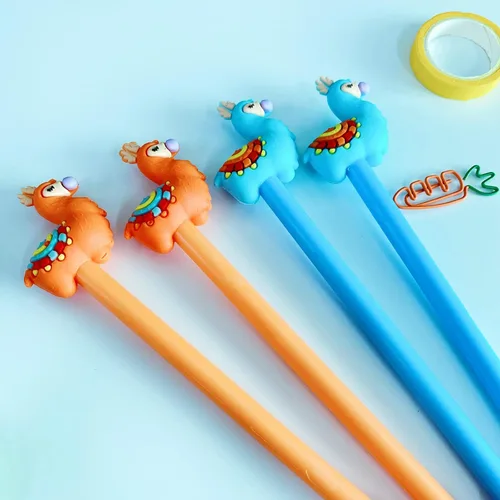 Miniatura 4 de Animal Llama Alpaca Oveja Camel Bolígrafos de Gel Set Moda Lindo Colorido Kawaii Encantador Colorido Bolígrafos de Gel de Oficina Material Escolar
