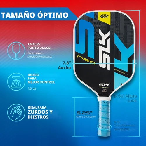 Miniatura 4 de Selkirk Sport SLK - Juego de raquetas de pádel de 2 Diseñadas en los Estados Unidos Elija el juego SLK Neo de grafito, el juego SLK Neo de fibra