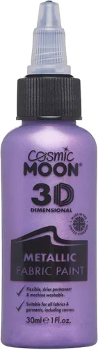 Miniatura 10 de Cosmic Moon - Pintura metalizada para tela 3D - 1.01fl oz - Azul - Pintura textil para ropa, camisetas, bolsos, zapatos y lienzo