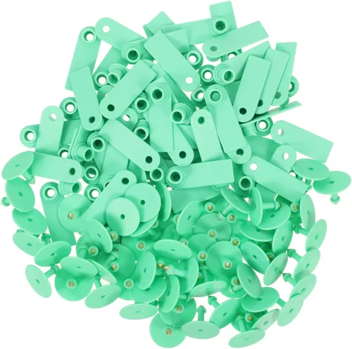 Miniatura 9 de DOITOOL Etiquetas de oído de ovejas en blanco verdes 2 x 0.66 x 0.43 pulgadas Etiquetas de identificación de ganado para cabras, ovejas, ganado