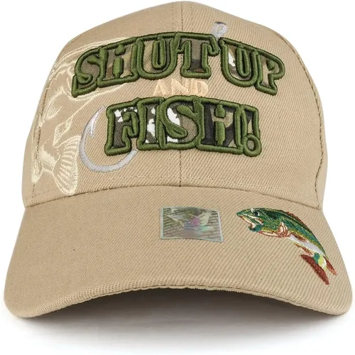 Miniatura 5 de Shut Up and Fish con Bass y Hook Gorra de béisbol estructurada bordada
