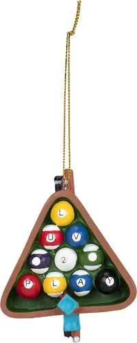 Ganz MX180243 - Adorno colgante decorativo para billar, 3.75 pulgadas de altura, multicolor