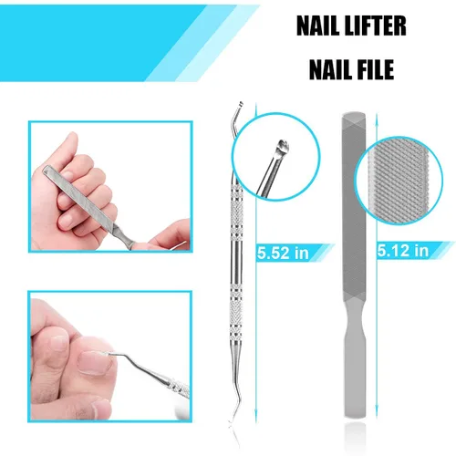 Miniatura 7 de Kit de eliminación de uñas encarnadas mejorado 2026, tratamiento de uñas encarnadas, corrector de uñas encarnadas de acero inoxidable, herramienta